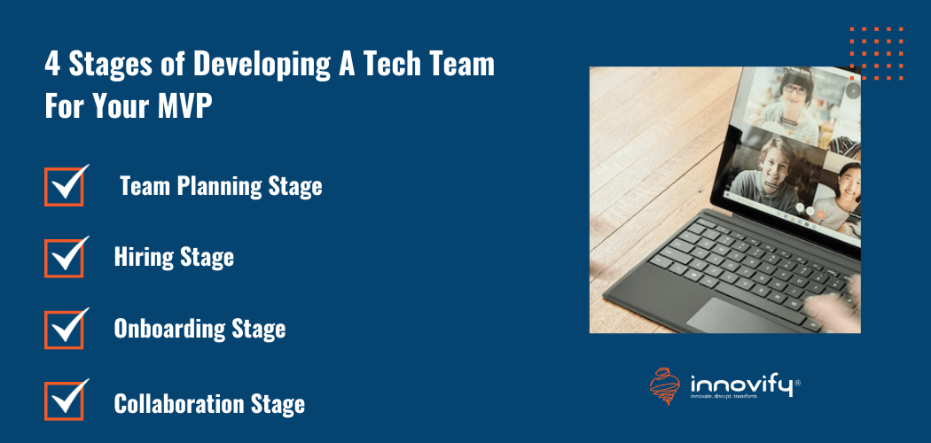 Stages to develop tech team for your MVP